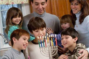 family at hanukkah
